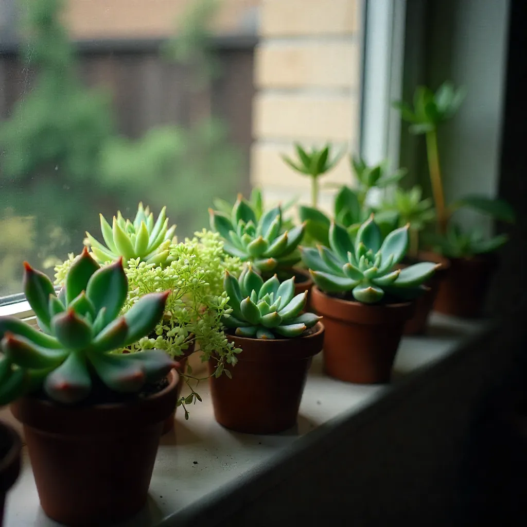 Spider plant with arching leaves